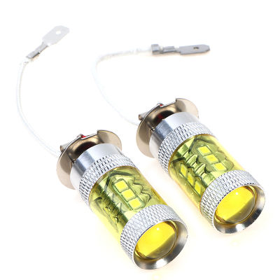 มาใหม่ล่าสุดไฟตัดหมอก LED 2ชิ้นสำหรับไฟ12-24โวลต์ H3 80วัตต์16 SMD แอลอีดีรถยนต์ไฟตัดหมอกสีเหลืองกำลังไฟสูง