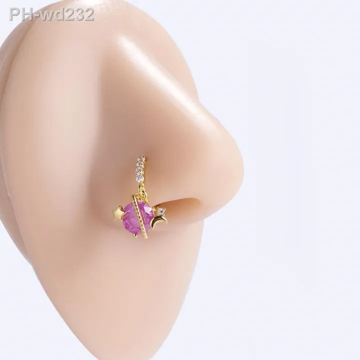 1pcs-20g-new-colorful-cz-flower-butterfly-charm-nose-hoop-dangling-pendant-nose-ring-for-women-piercing-jewelry