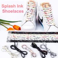 NEW Fashion Splash Ink Shoelaces for Sneakers AF1/AJ Canvas Casual Sports Shoes Laces Air Force Flat Shoelace for Shoes Strings