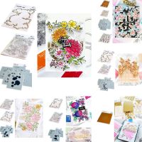 Blooming Flower Chrysanthemum Letters Stamps And Metal Cutting Dies Hot Foil New Arrival 2021 Scrapbook Diary Decoration Stencil