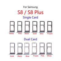 ใหม่สำหรับ Galaxy S8 G950 G950F/S8บวก G955 G955F ซิมช่องเสียบบัตรที่ใส่ถาดซ็อกเก็ตเครื่องอ่านการ์ดซิม