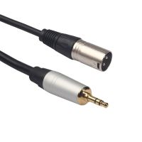 3.5mm Stereo Jack Plug Audio Cable 3.5mm Stereo Jack Plug to 3 Pin XLR Male Microphone Audio Cable Cord Adapter 0.3m Cables