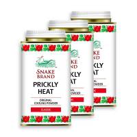 SNAKE BRAND ตรางู แป้งเย็น ขนาด 140กรัม/กระป๋อง แพ็ค3กระป๋อง PICKLY HEAT (สินค้ามีตัวเลือก)