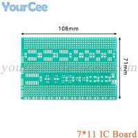 2pcs 7*11CM LQFP SOP QSOP QFP 9*11CM Single Sided Multi Package SMD Universal Board Adapter PCB Pinboard DIP Pin IC Test Plate