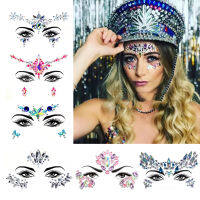 TOP Glitter Face เครื่องประดับสติกเกอร์รอยสักชั่วคราว Party แต่งหน้าเครื่องมือ Rhinestones สติ๊กเกอร์ Tattoo Flash