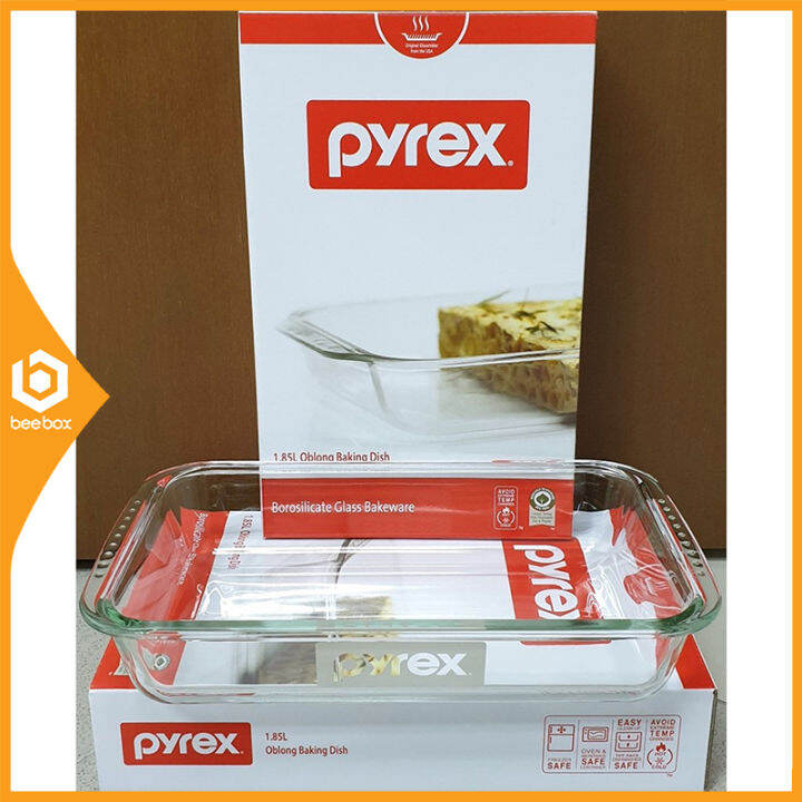 Pyrex 1.85L Oblong Baking Dish (Borosilicate Glass Bakeware) | Lazada