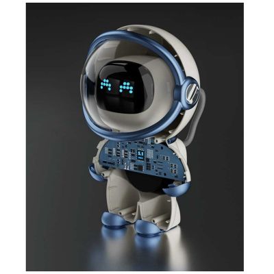 Astronaut Smart Bluetooth Speaker AI Voice HiFi Audio Desktop Multifunctional Audio New Digital Alarm Clock FM Radio Durable A