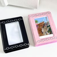 3 Inch Square Card Holder Photo Album Collection Book Sweet Cool INS 40 Slots Hollow Love Chain Photocard Holder Card Binder PVC