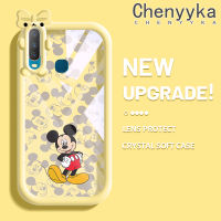 เคส Chenyyka สำหรับ VIVO Y12 Y15 Y17 Y3s Y3 2020 Y11 2019เคสลายการ์ตูนมิกกี้น่ารักเมาส์ลวดลายสร้างสรรค์ขอบนุ่มโปร่งใสเคสกันกระแทกเคสซิลิโคนเนื้อนิ่มหนาทนทานต่อการหล่น