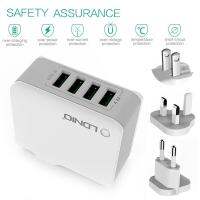 【จัดส่งจากปทุมธานี】LDNIO A4403 อแดปเตอร์ USB 4 ช่อง 4.4A US/EU Plug For ios/Android รับประกันของแท้