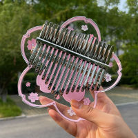 Heard Crystal Acrylic Cherry Blossom Cats Paw Kalimba Thumb Finger Piano Beginner Professional 1721 Tone Plate