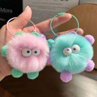 High-end fur ball keychain ins luxury plush pendant cute otter rabbit bag hanging mobile phone pendant incredible