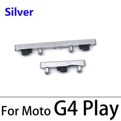 【❉HOT SALE❉】 anlei3 ปุ่มเพาเวอร์ด้านสายเคเบิ้ลหลักอะไหล่ปุ่มเปิดปิดปุ่มปรับระดับเสียงด้านข้างสำหรับ Motorola Moto G4 G5 G5s G6 Plus Play