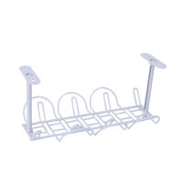 Hanging Wire Storage Rack Cable Management Tray Wire Cord Power Strip Adapter Organizer Shelf Storage Basket Holder