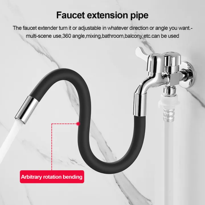 Universal Foaming Extension Tube 360° Free Bending Faucet Lengthening