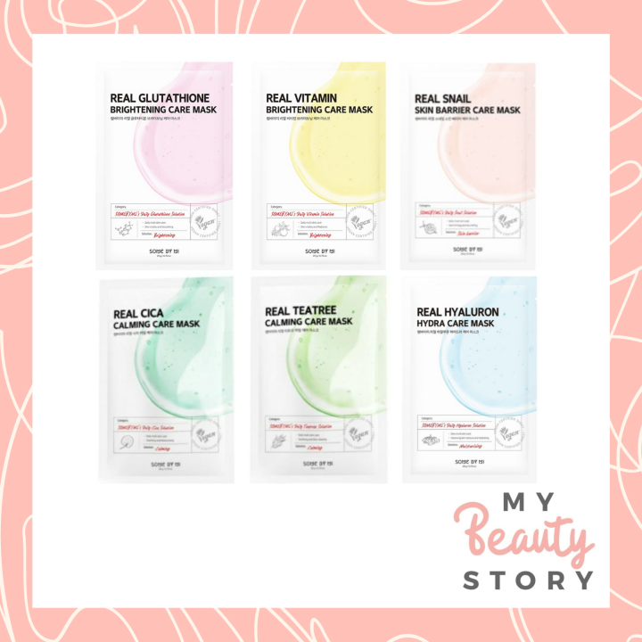 Some By Mi Real Care Mask (Teatree / Cica / Hyaluron / Snail ...