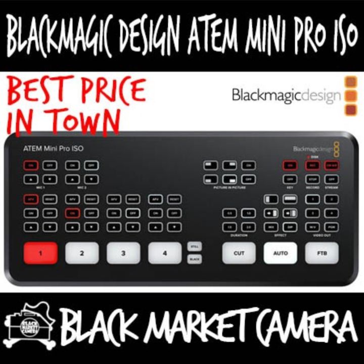 Blackmagic Design ATEM Mini Pro ISO Live Stream Switcher BMD