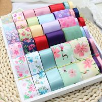 ○☢✹ Grosgrain Organza Silk Satin Printed Gift Wrapping Decoration Christmas Ribbons DIY Handmade Supplies Ribbon 6/9/16/22/25/38mm