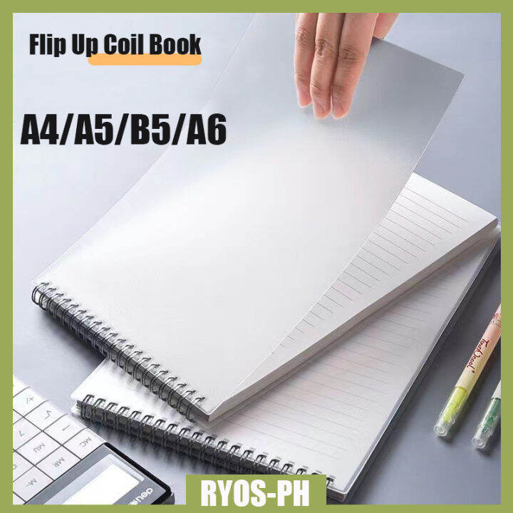 Steno Minimalist Style Spiral Notebook Standing A6/A5/B5/A4 Transparent