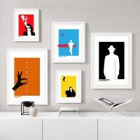 โปสเตอร์ภาพยนตร์นามธรรมที่ปรับแต่งได้-Fight Club, Godfather, Pulp Fiction Art Print-ภาพผนังสำหรับห้องนอนและบ้าน
