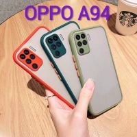 a94(พร้​อมส่งในไทย)เคสขอบนิ่มหลังแข็งขุ่นคลุมกล้องOPPO A94/Realme C20/Realme C21