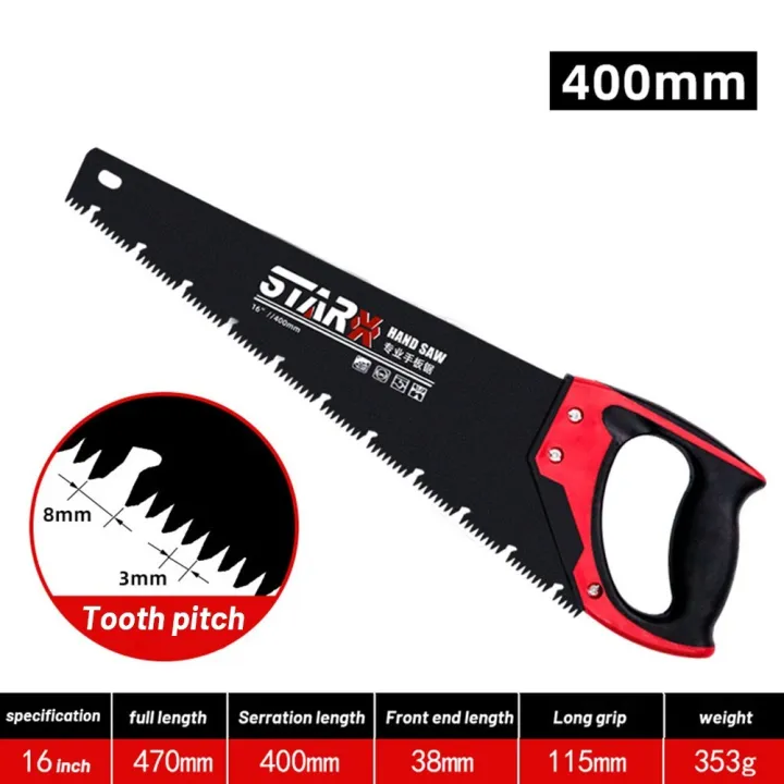 1Pcs 16inch/18inch/20inch Steel Hand Saw Timber Saw To Fine Cut UPVC