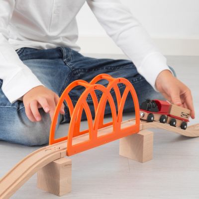 ⭐️พร้อมส่ง⭐️  ของเล่นไม้ เสริมพัฒนาการ LILLABO ลิลลาบู สะพานรถไฟของเล่น ชุด 5 ชิ้น ของเล่นไม้ ฝึกสมอง