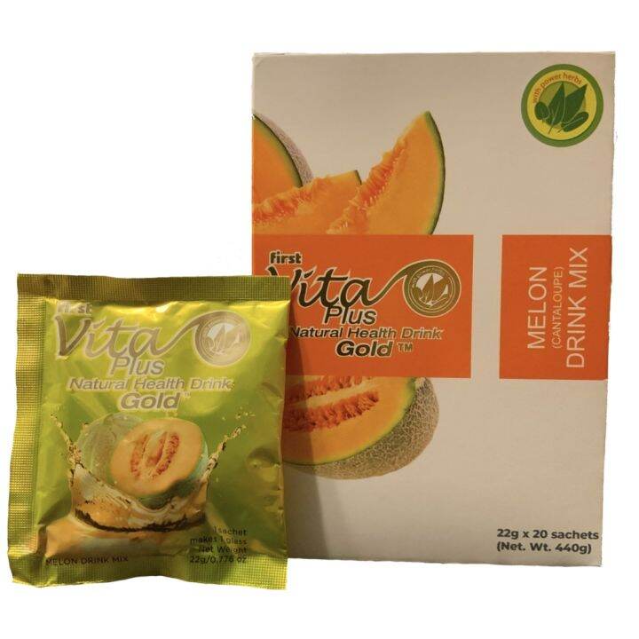First Vita Plus MELON GOLD 20 sachets Authentic Lazada PH