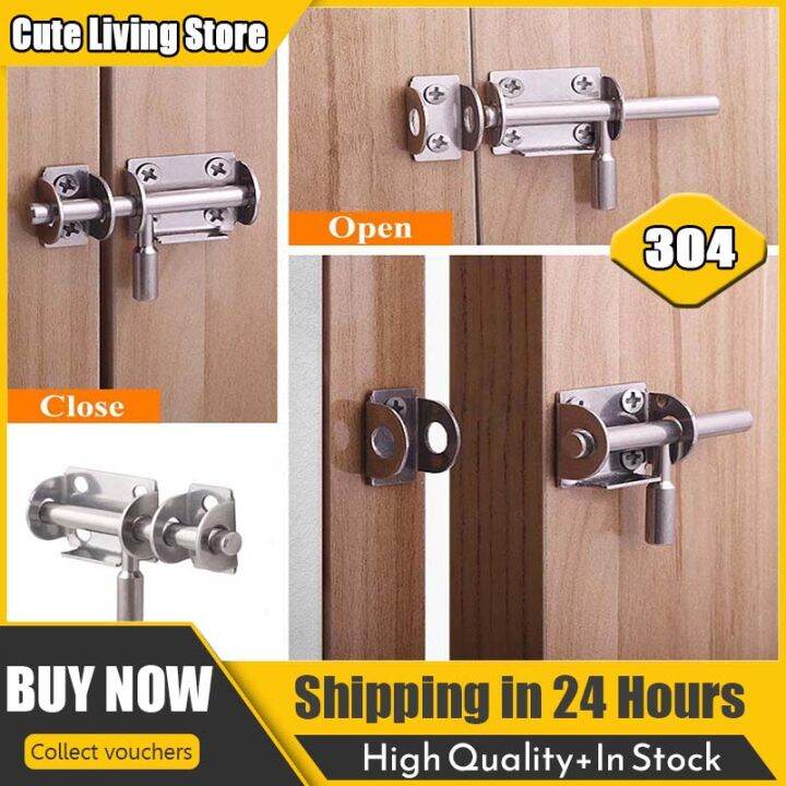 1Pc Slide Bolt Gate Latch Heavy Duty Premium Safety Stainless Steel
