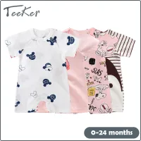 Teeker Newborn Baby Bodysuits Boys Girls Clothes New Summer One Piece Romper Cotton Short Sleeve Thin Jumpsuit 0-1 Years