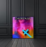 Chvrches - Love Is Dead อัลบั้มเพลงปกโปสเตอร์ผ้าใบพิมพ์ลายแร็พฮิปฮอปนักร้องดาราเพลงการตกแต่งภาพวาดผนัง