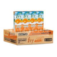 IVY ไอวี่ นมเปรี้ยวพร้อมดื่ม ยูเอชที รสส้ม 180มล.X48 ไอวี่นมเปรี้ยว Ivy UHT Drinking Yoghurt Orange Flavoured 180 ml x 48 Boxes นมเปรี้ยว