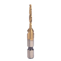 Jizha M3-M10 HEX Shank TITANIUM Plated hss สกรูมือเกลียว METRIC TAP Drill bits