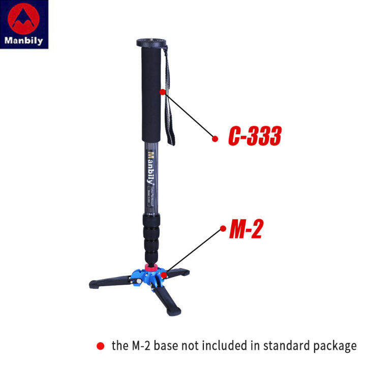 manbily-c-333มืออาชีพคาร์บอนไฟเบอร์แบบพกพาเดินทาง-monopod-ยึดสามารถยืนด้วยฐานขาตั้งกล้องขนาดเล็กสำหรับกล้อง-dslr-ดิจิตอล