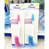 [1ชิ้น] เพียวรีน แปรงล้างขวดนม แปรงขนไนล่อนนุ่ม หัวแปรงโค้งมน  Pureen Curved Nylon Brush รวม 1 ชิ้น ** ทางร้านจัดส่งแบบคละสี