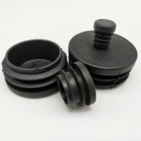 2/4/8pcs PP Plastic Black Round Pipe Plug Chair Non Slip Foot Pads Sealing Cover 12 14 16 19 20 22 25 28 30mm to 76mm