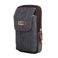 {คลังสินค้าพร้อม} Multi-Function Casual Men Fanny Waist Bags Canvas Mobile Phone Bum Pouch