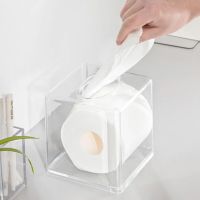 Transparent Tissue Box Lightweight Acrylic Tissue Box Multi-functional Paper Napkin Container Organizer Wide Application Tissue Holders