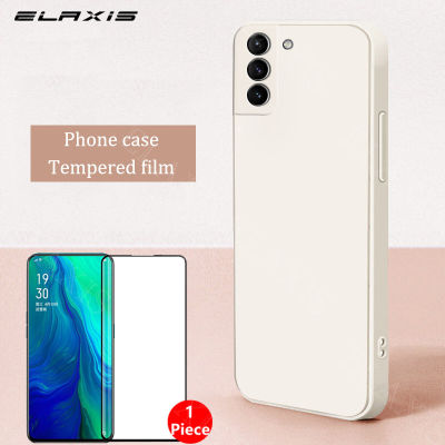 ELAXIS เคสโทรศัพท์สำหรับ Samsung,เคส TPU นิ่มซิลิโคนเหลวขอบตรงสีพื้นกันตกสำหรับ Samsung Galaxy S21 5G/S21 Plus 5G/S21 Ultra 5G