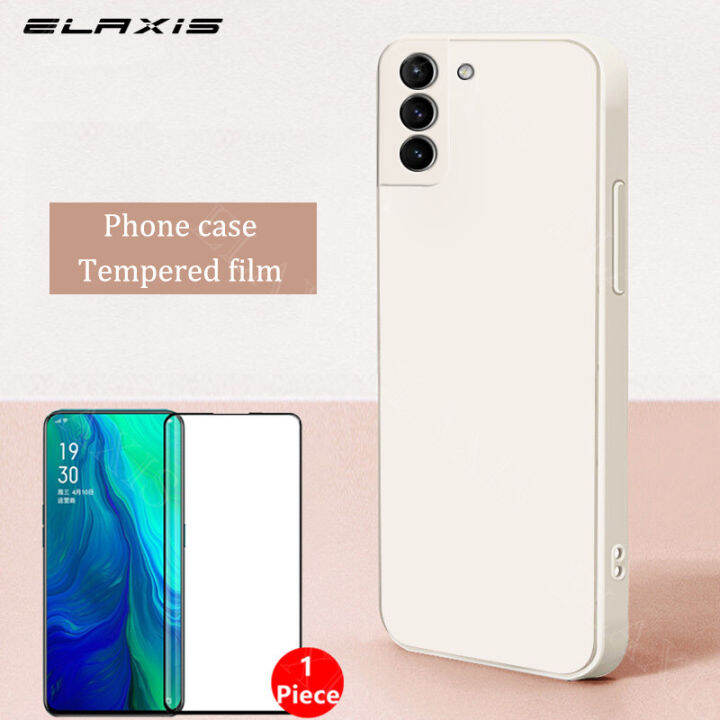 elaxis-เคสโทรศัพท์สำหรับ-samsung-เคส-tpu-นิ่มซิลิโคนเหลวขอบตรงสีพื้นกันตกสำหรับ-samsung-galaxy-s21-5g-s21-plus-5g-s21-ultra-5g