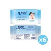 UDA ทิชชู่เปียก P-863 [ซื้อ 6 แพค แถม 6 แพค ] แคร์ เบบี้ ไวพส์ ซูทติ้ง แอนด์ คลีน 80 แผ่น 6 แพ็ค รวม 480 แผ่น ผ้าเปียก  ทิชชู่เด็ก