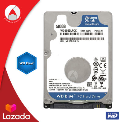 WD Blue 500GB HDD โน้ตบุ๊ก 2.5 นิ้ว Notebook Drive ปกป้องข้อมูลเป็นพิเศษ Harddisk (WD5000LPCX) Hard Drive ฮาร์ดดิสก์ 2.5 นิ้ว ทนและเงียบ HDD BLUE HDD NB WD 500G 5400rpm SATA3 (6Gb/s) 16MB 3Y (7mm) ประกัน Synnex 3 ปี internal ฮาร์ดดิส harddrive ฮาร์ดไดรฟ์