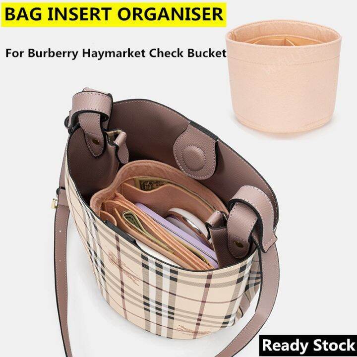 【นุ่มและเบา】ที่จัดระเบียบกระเป๋า burberry haymarket check bucketbag ที่