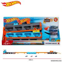 ชุดราง รถเหล็ก Hot wheels SPEEDWAY HAULER + แถมฟรีรถเหล็ก 3คัน บรรจุรถได้20คัน ปรับเป็นรางได้ยาวถึง 2เมตร ราง Hotwheels ของแท้