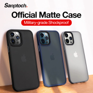 Ốp Lưng Chống Sốc Sanptoch Cho iPhone 11 12 13 Pro Max, Ốp Bảo Vệ Điện Thoại Trong Suốt, Màu Đen Lì, Chống Va Đập, Cỡ Nhỏ 2020 thumbnail