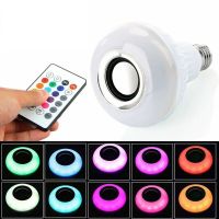 LED Music Light Bulb with Built in Bluetooth Speaker Wireless Smart Light Bulb Remote Control RGB Color Changing Speake Wireless and Bluetooth Speaker