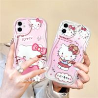 MrHaha เคสสำหรับ Realme C53 C55 C35 C33 C30 C30s C25Y C21Y C3 C25 C25s 50A C20 C20A C11 C15 8i 9i 5 5i 5วินาที6i Narzo 50i Hello Kitty 3D หยักที่คลุมป้องกันเนื้อนิ่ม TPU เคสโทรศัพท์ปิดขอบโค้งงอ