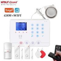 Wolf-Guard W4Q Tuya Wifi 4G Home Alarm Security System 433MHz Smart Life App Control LCD Touch Keyboard Wireless Burglar Kit