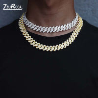 New Iced Out Cuban Link Chain Necklace Gold Chain Rapper Necklace for Men Women Fashion HipHop Jewelry Free Shipping