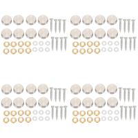 16 mm Stainless Steel Mirror Nails Screw Cap (32 Pieces)